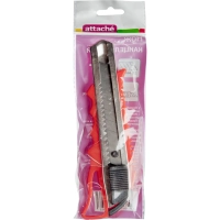 Нож канцелярский 18мм&nbsp;Attache с фиксатором и металлическими направляющими