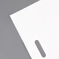 Пакет полиэтиленовый с вырубной ручкой, Белый 40&times;50 См, 90 мкм