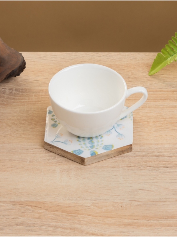 Подставка под горячее (набор 4 шт)  Подставка под горячее (набор 4 шт) "Черепаха и цветы" дерево манго 15х13х5 см