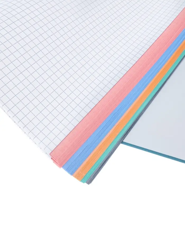 Тетрадь с тв/обл 120л А4 кл Hatber "Color Line", на гребне, многоцв, перфорац, S-touch