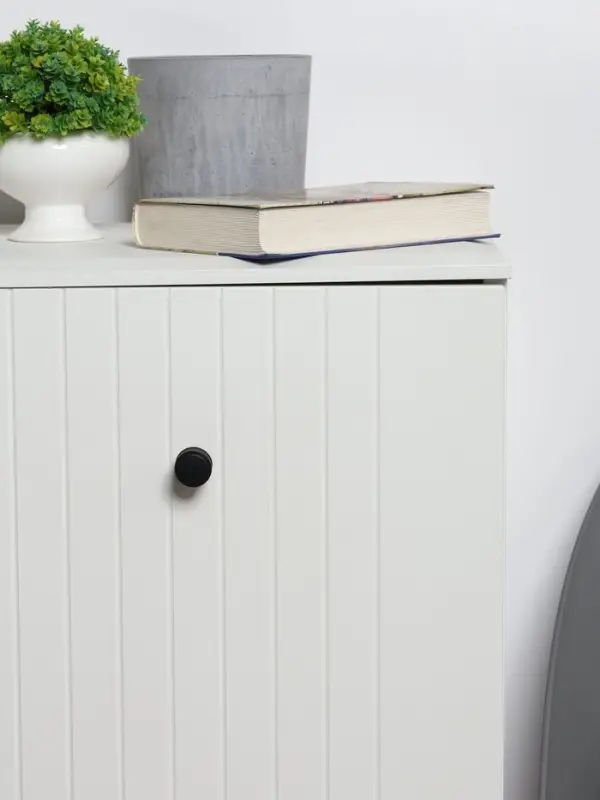 Ручка-кнопка CAPPIO PK104, d=25 мм, пластик, цвет черный, 8 шт.