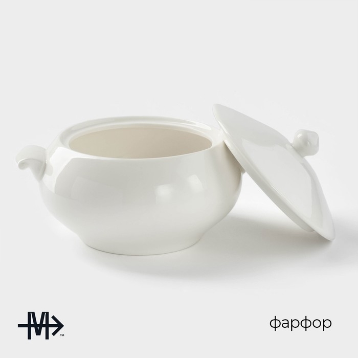 Супница Magistro «Бланш», 2 л, 26,5×21×17,5 см, цвет белый Супница Magistro «Бланш», 2 л, 26,5×21×17,5 см, цвет белый