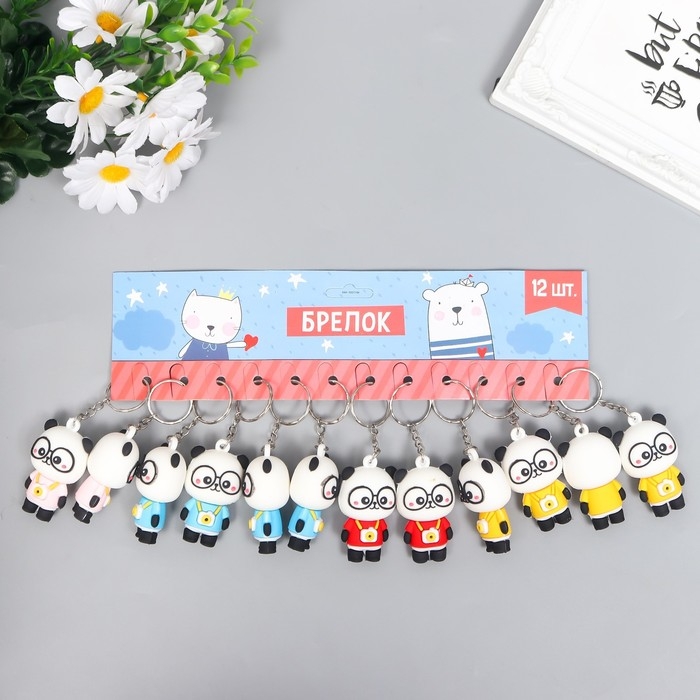 Брелок резина Брелок резина "Панда с фотоаппаратом" МИКС 2,3х3,3х5 см