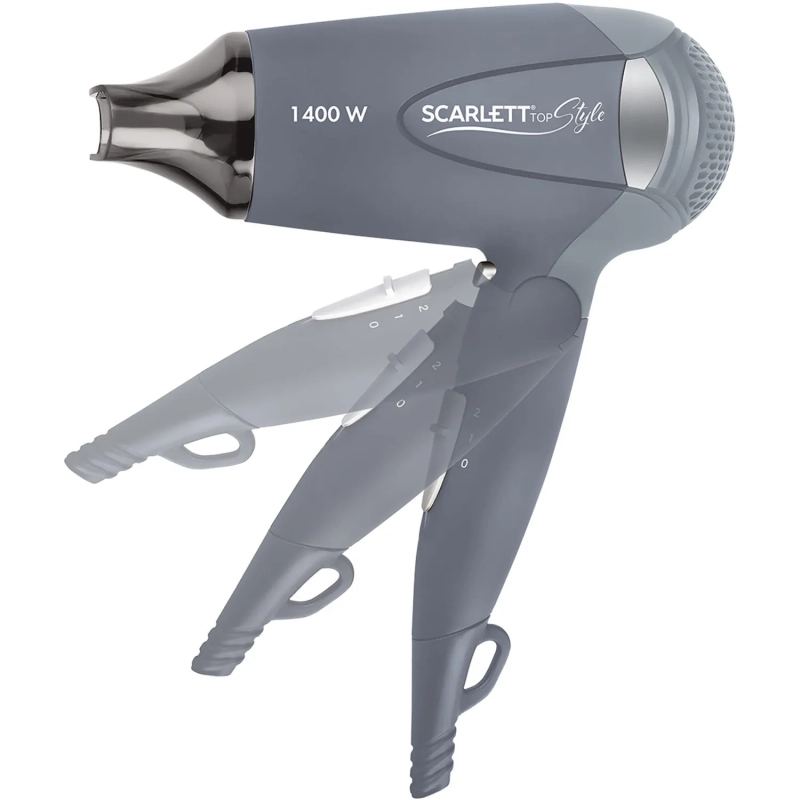 Фен SCARLETT SC-074, 1400Вт, серый