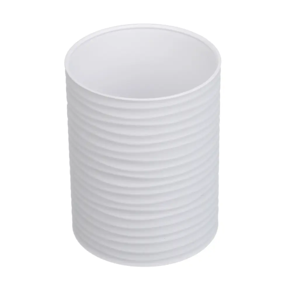 Стакан для ванной комнаты тм VETTA Тренто, пластик, PP, белый, 7,5х7,5х10см