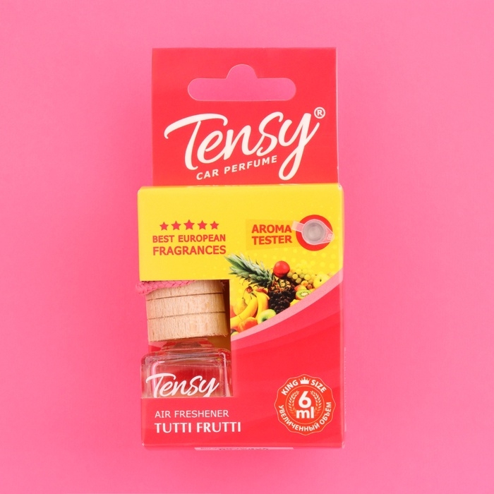 Ароматизатор в машину Tensy, тутти-фрутти, бутылочка, 6 мл, ТВ-14
