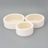 Набор подарочных коробок 3 в 1 круглые с окном, завальцованные, белые, 20&times;18&times;15 см