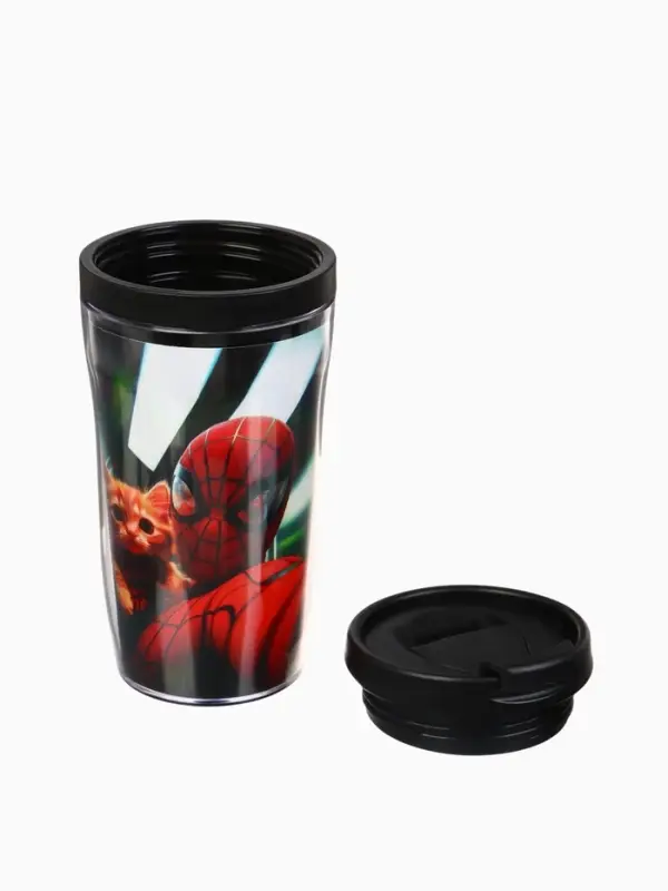 Термостакан детский со вставкой «Человек паук с котиком», 250 мл Термостакан детский со вставкой «Человек паук с котиком», 250 мл