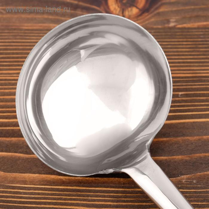 Поварешка для казана узбекская 42см, диаметр 12см с деревянной ручкой Поварешка для казана узбекская 42см, диаметр 12см с деревянной ручкой