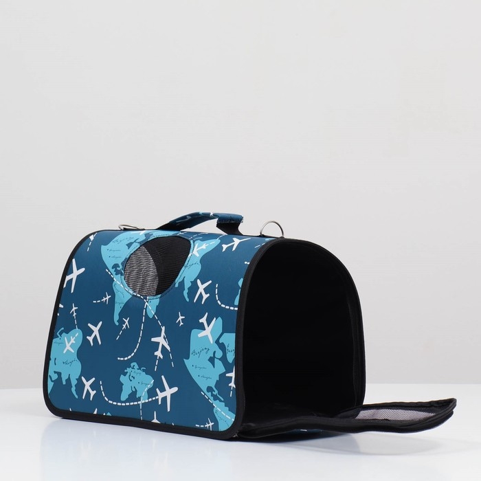 Сумка-переноска каркасная  Сумка-переноска каркасная "Самолеты", размер S, 37,5 х 17 х 22 см