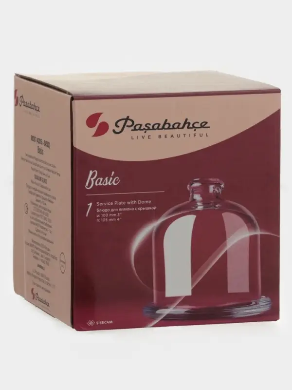 Лимонница Paşabah&ccedil;e Basic, d=10 см, стекло, прозрачная
