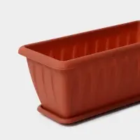 Ящик балконный для цветов &laquo;Фелиция&raquo;, 7 л, 40&times;18&times;16 см, пластиковый, цвет терракотовый