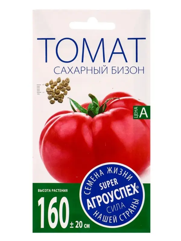 Семена Томат "Сахарный бизон" высокорослый, средний, 0,1 гр