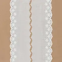 Кружево шитьё &laquo;Цветочки&raquo;, 80 мм, 13.7&plusmn;1 м, белое