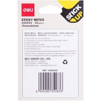 Стикеры с клеевым краем Deli 75x84 мм,25 листов, цвет и форма в асс-те &nbsp;