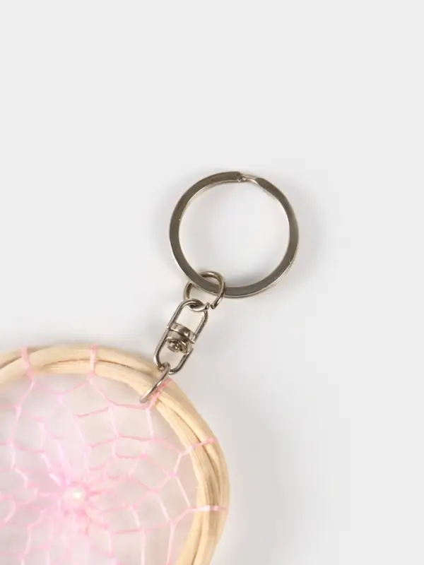 Брелок Брелок "Ловец снов" 17 см, цв. розовый