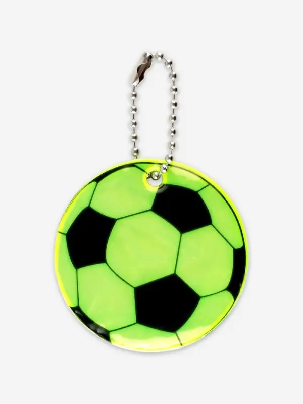 Светоотражающий элемент &laquo;Футбольный мяч&raquo;, двусторонний, d=5 см, жёлтый