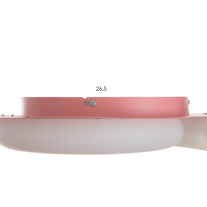 Люстра с ПДУ Люстра с ПДУ "Улиточка" 1хLED 108Вт 3000-6000К розовый 40х47х8,5 см BayerLux