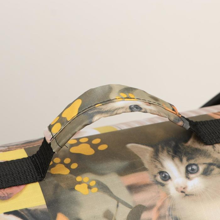 Сумка - переноска для животных с принтом, 49 х 30 х 35 см микс Сумка - переноска для животных с принтом, 49 х 30 х 35 см микс