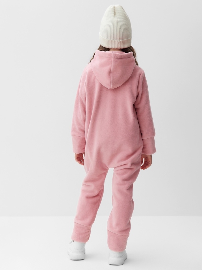 Комбинезон флисовый детский MINAKU: Fleece Soft, цвет розовый, рост 116 см