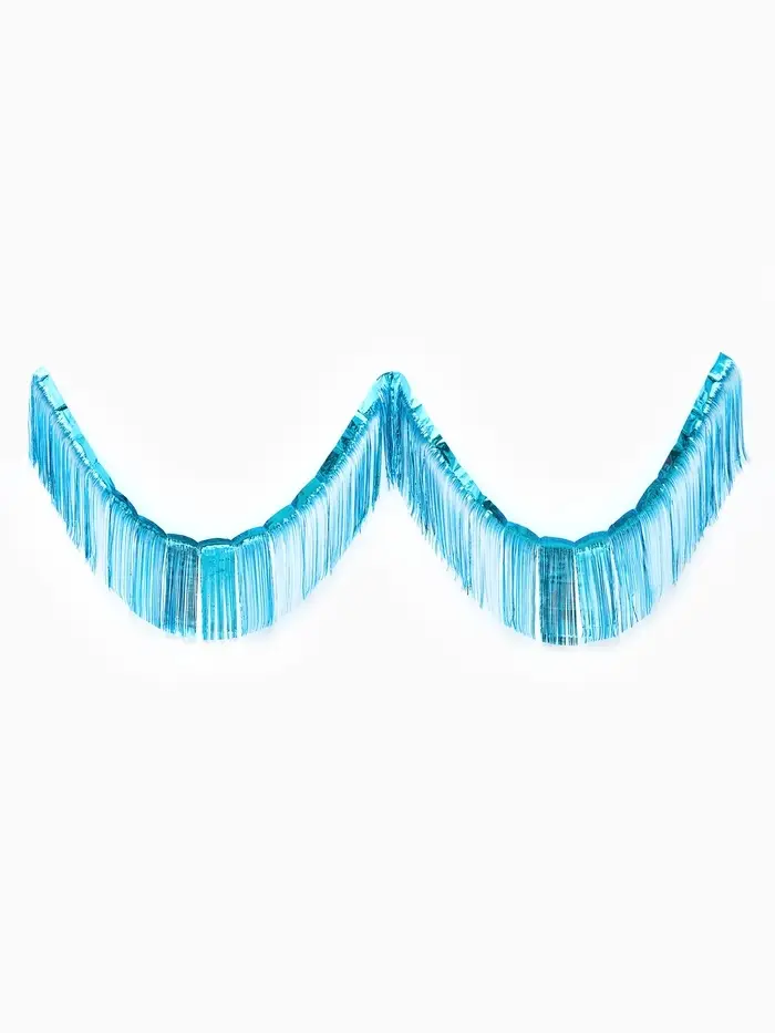 Гирлянда "Дождик" 3 метра с липким краем, цвет голубой