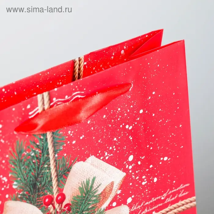 Пакет подарочный новогодний ламинированный «Волшебные мечты», MS 18 x 23 х 8 см