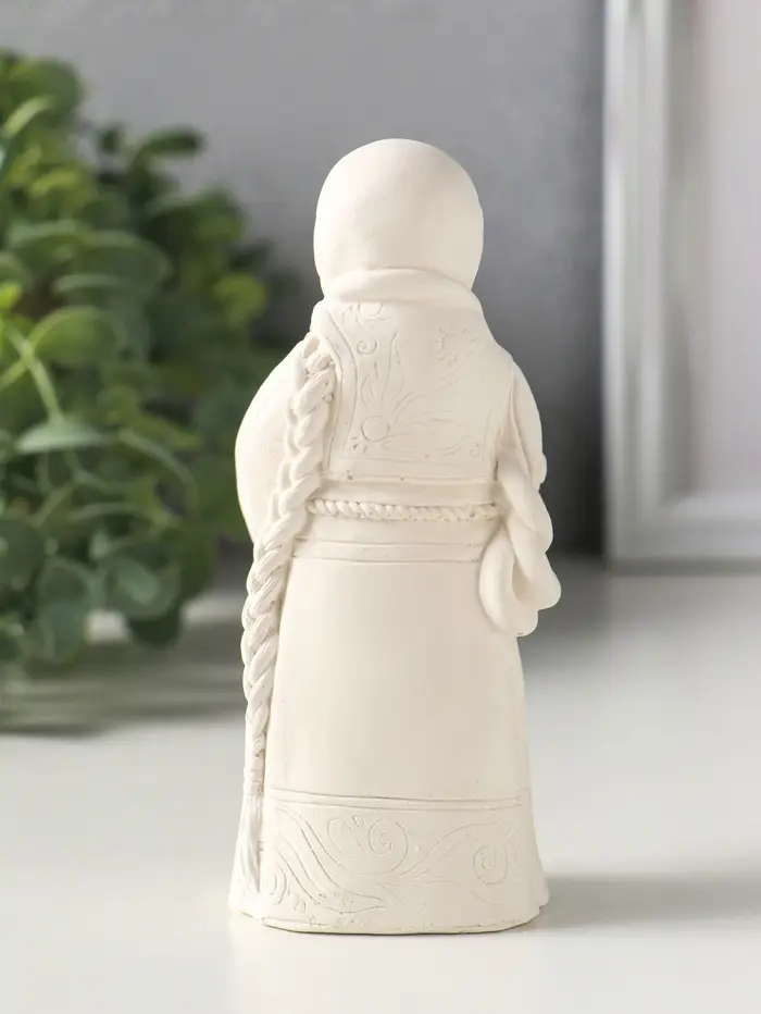 Фигурка гипс &laquo;Берегиня Дуняша&raquo;, 13 см, белая с золотом
