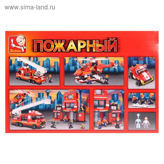 Конструктор «Пожарная станция», 727 деталей Конструктор «Пожарная станция», 727 деталей