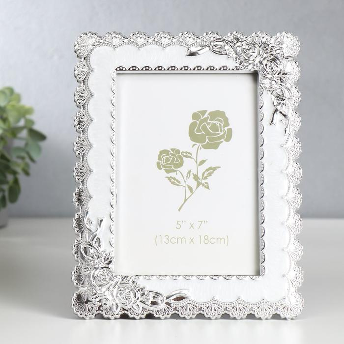 Фоторамка 13х18 см Фоторамка 13х18 см "Розы с лентами" с белым 22,5х17,5 см