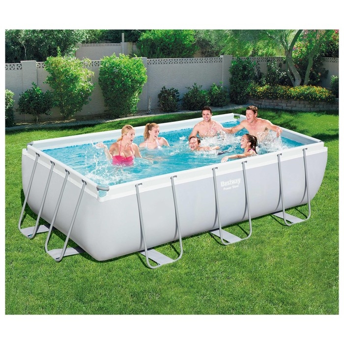 Бассейн каркасный Power Steel, 404 х 201 х 100 см, песчаный фильтр-насос, лестница, 56442 Bestway Бассейн каркасный Power Steel, 404 х 201 х 100 см, песчаный фильтр-насос, лестница, 56442 Bestway