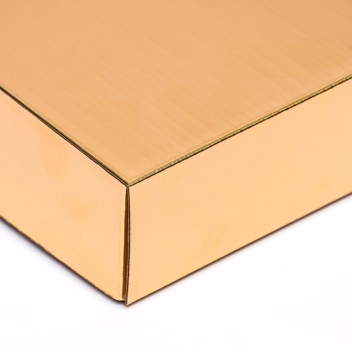 Коробка сборная, крышка-дно, золотая, 18 х 15 х 5 см Коробка сборная, крышка-дно, золотая, 18 х 15 х 5 см