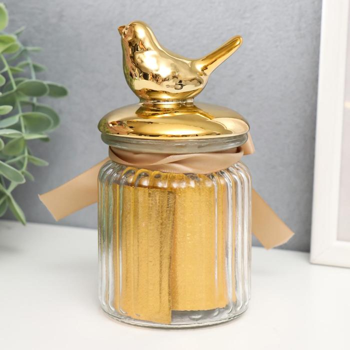 Шкатулка керамика Шкатулка керамика "Золотая птичка" 15х7,5х7,5 см