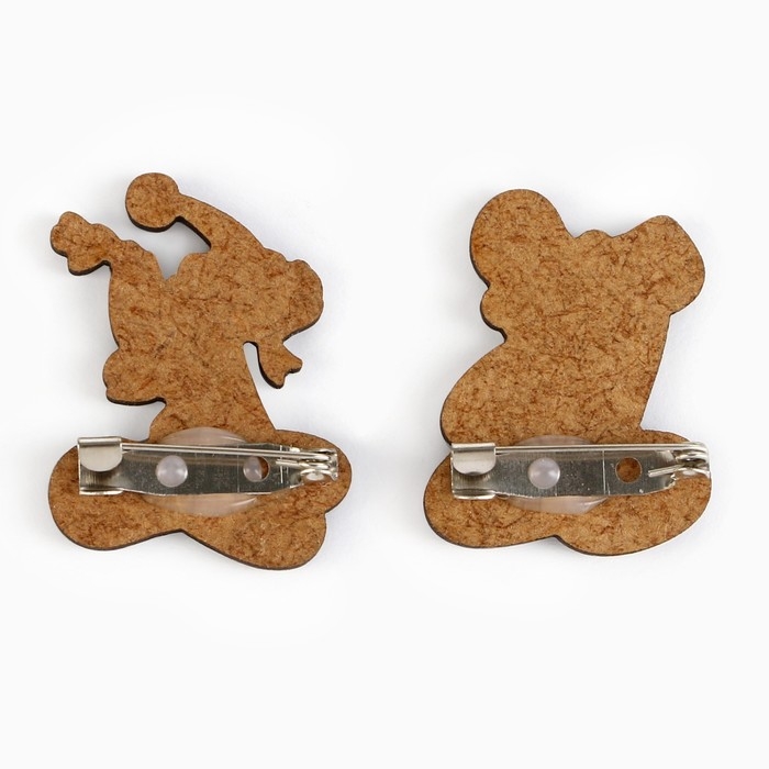 Значки новогодние «Новый год: две змейки», набор, 2 шт Значки новогодние «Новый год: две змейки», набор, 2 шт