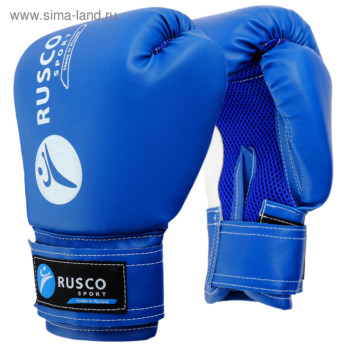 Перчатки боксёрские RuscoSport, 8 унции, цвет синий