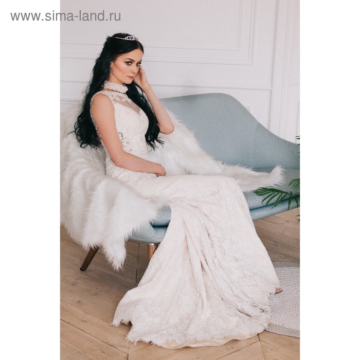 Диадема для волос "Вирджиния" капельки, 4 см, серебро