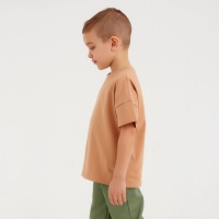 Футболка детская MINAKU:Basic line kids цвет песочный, рост 158