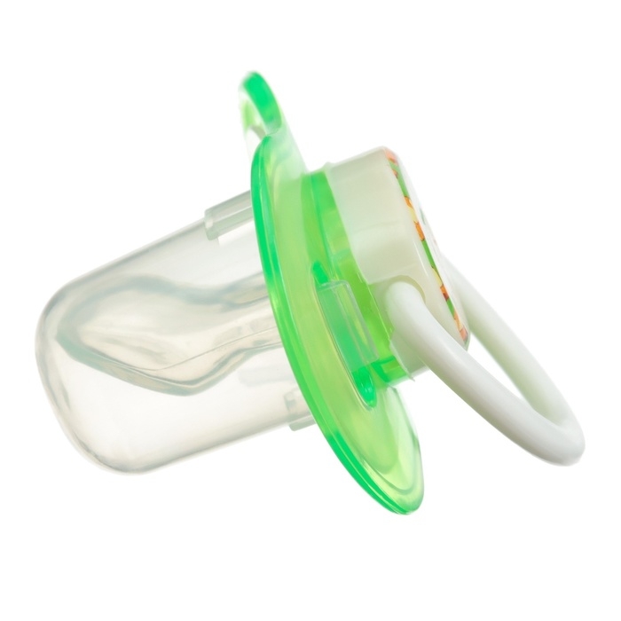 Соска - пустышка силиконовая ортодонтическая, от 3 мес., с колпачком, в контейнере, цвет желтый/зеленый Соска - пустышка силиконовая ортодонтическая, от 3 мес., с колпачком, в контейнере, цвет желтый/зеленый