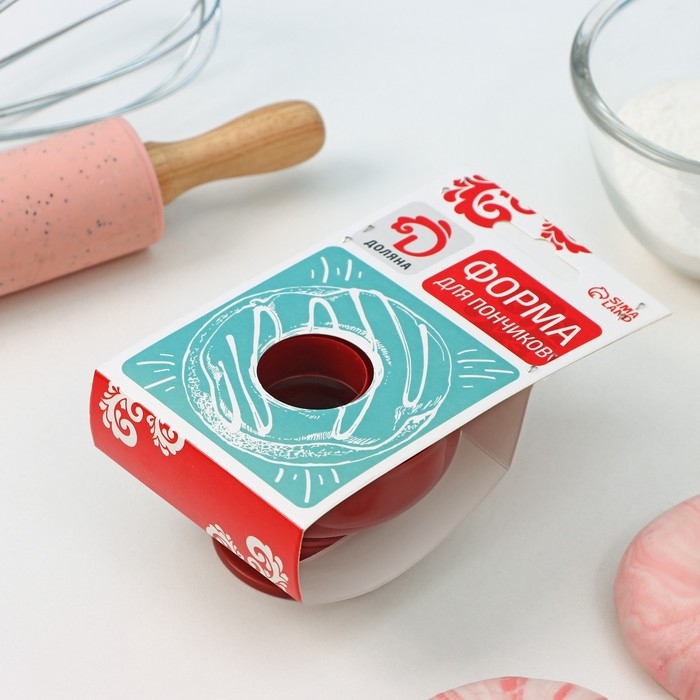 Форма для пончиков Доляна «Классика», 8,5×8,5×6 см, цвет МИКС Форма для пончиков Доляна «Классика», 8,5×8,5×6 см, цвет МИКС