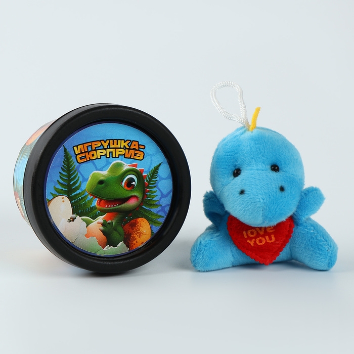 Мягкая игрушка в банке Мягкая игрушка в банке "Дино", микс