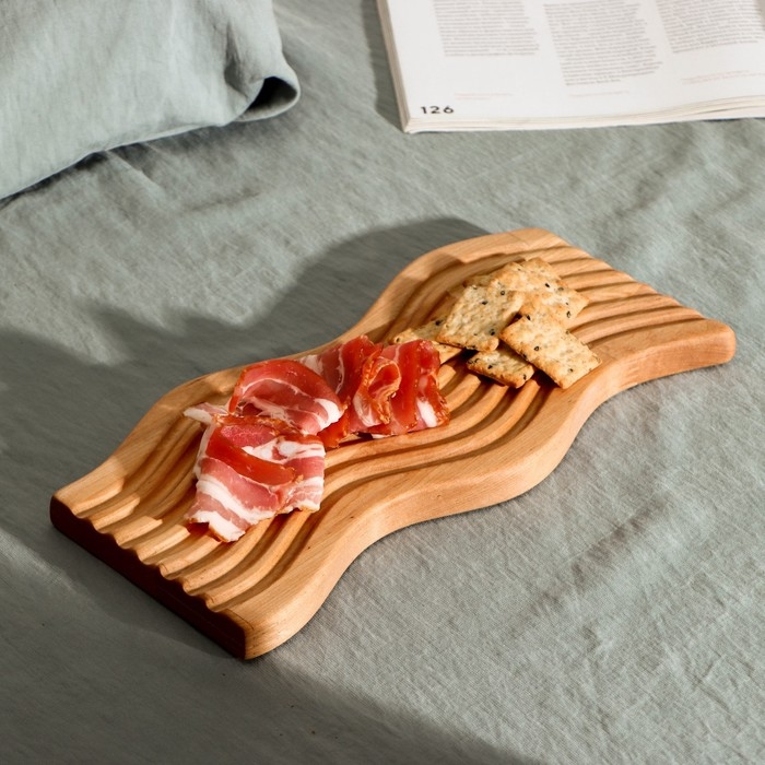 Доска разделочная для подачи и сервировки Adelica «Волна», 31×15×1,8 см, берёза Доска разделочная для подачи и сервировки Adelica «Волна», 31×15×1,8 см, берёза