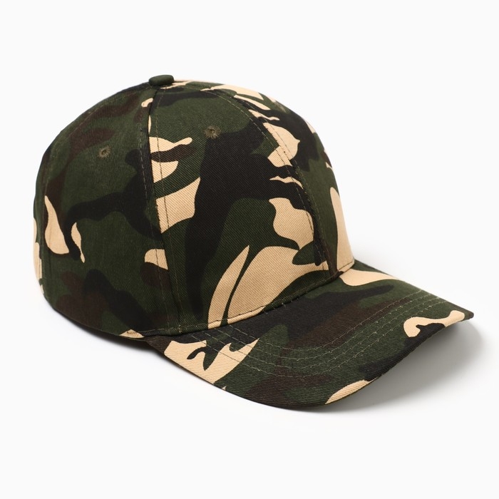 Кепка мужская MINAKU  Кепка мужская MINAKU "Камуфляж" цвет зелёный, р-р 58
