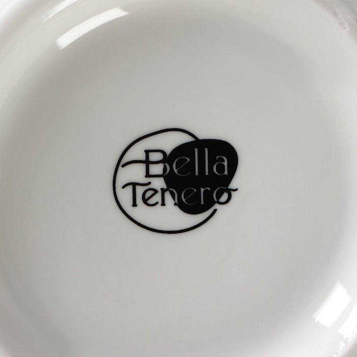 Сахарница фарфоровая на бамбуковой подставке BellaTenero, 500 мл, цвет белый Сахарница фарфоровая на бамбуковой подставке BellaTenero, 500 мл, цвет белый