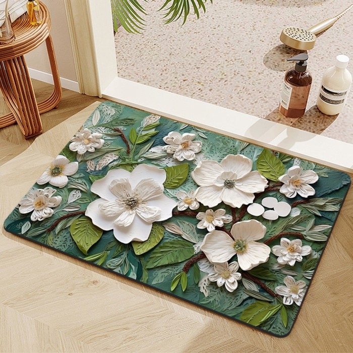Коврик для дома Доляна Wild Flora, влаговпитывающий, 40&times;60 см