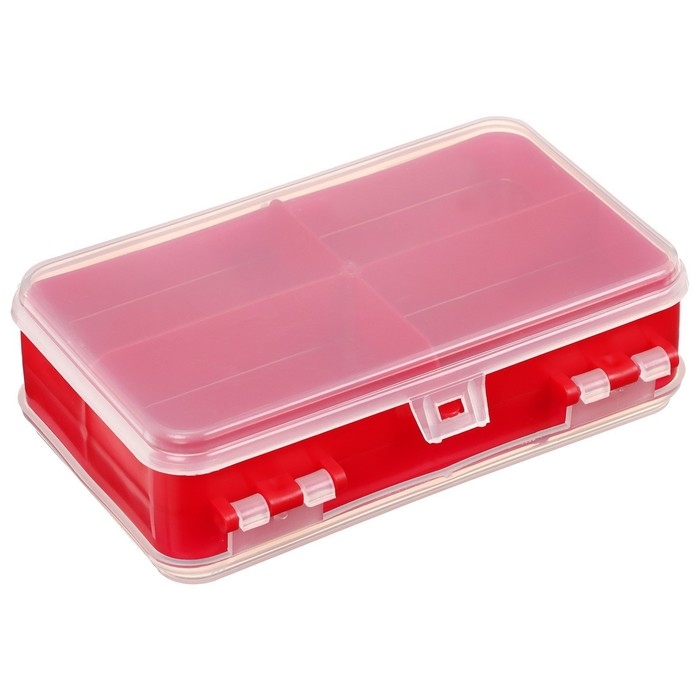 Коробочка для оснастки Helios двухсторонняя, 14 x 8 x 4 см, красная Коробочка для оснастки Helios двухсторонняя, 14 x 8 x 4 см, красная