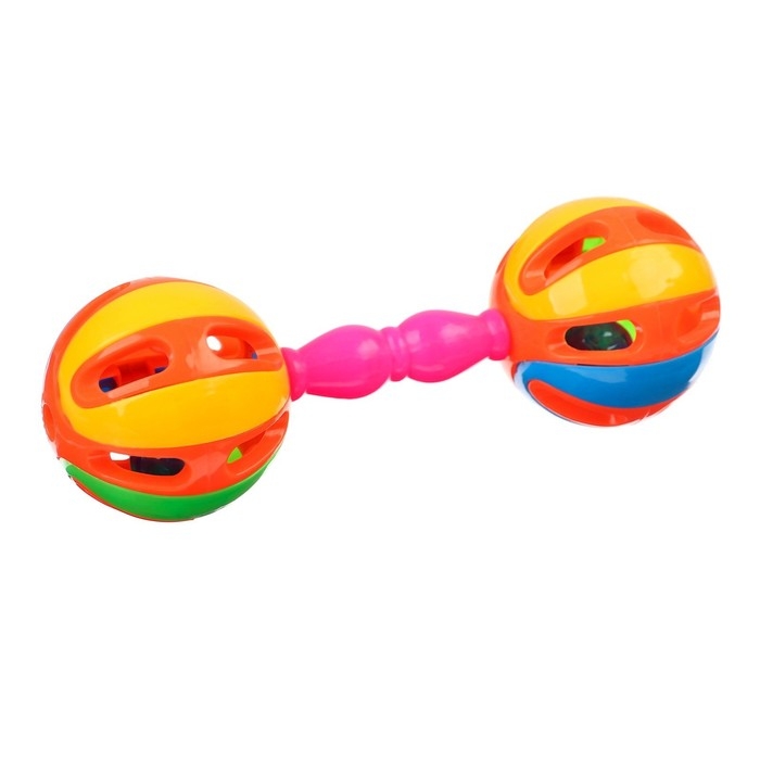Погремушка «Яркий маракас: гантелька», цвет МИКС, Крошка Я Погремушка «Яркий маракас: гантелька», цвет МИКС, Крошка Я
