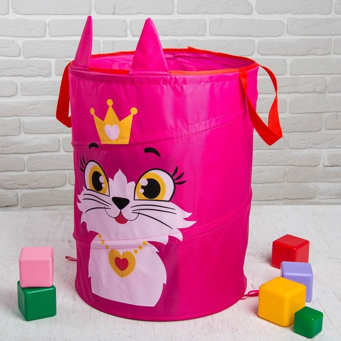 Корзина для хранения игрушек «Кошечка», с ручками, 45 х 35 х 35 см Корзина для хранения игрушек «Кошечка», с ручками, 45 х 35 х 35 см