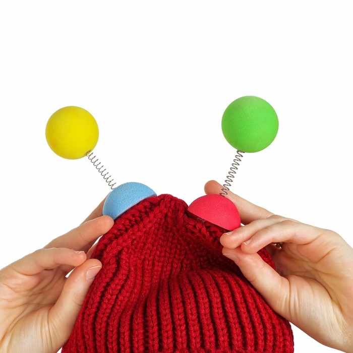 Карнавальная шапка  Карнавальная шапка "Глазастик" с рожками р-р 56-58, цвет бордовый