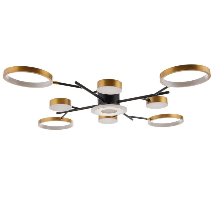 Люстра с ПДУ 2300/9GD LED 190Вт 3000-6000К золото 85х85х9 см BayerLux