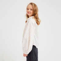 Рубашка детская MINAKU: Cotton collection цвет белый, рост 110