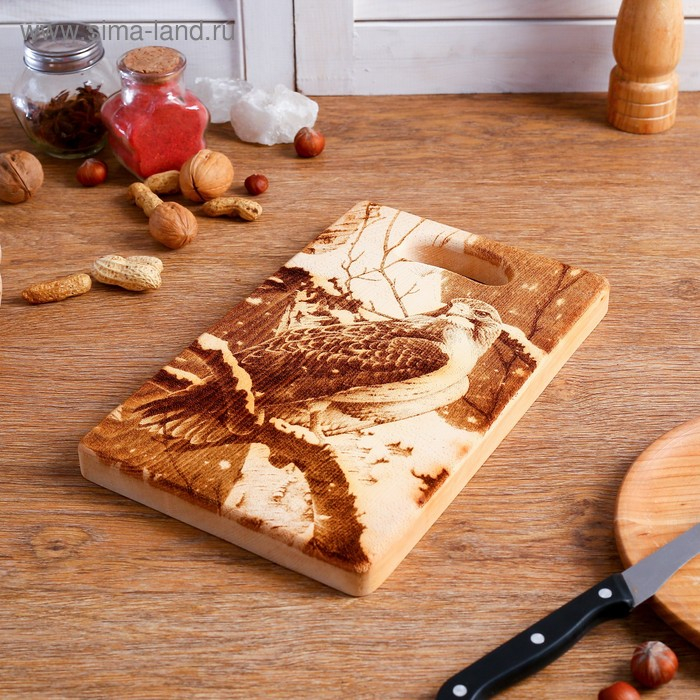 Доска из массива кедра «Сокол», прямоугольная, 18 × 28 см Доска из массива кедра «Сокол», прямоугольная, 18 × 28 см